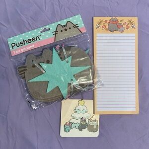 Culturefly Pusheen Box Exclusive Christmas Set of 3 2017-2018 items.